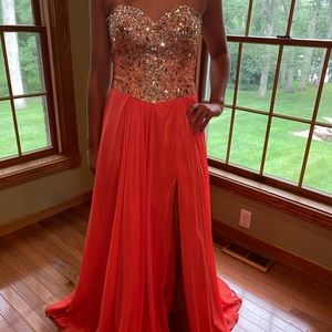 Jooy Couture Long strapless dress